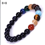Men Bracelet for Men Women  Natural Stone Beaded  Chakra Yoga  Bracelet Universe  Solar System Planets Bracelets Charm Jewelry